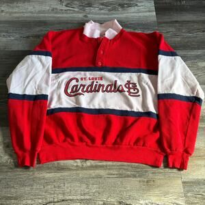 Vintage Nutmeg Mills St. Louis Cardinals Red White and Blue Sweatshirt 80s